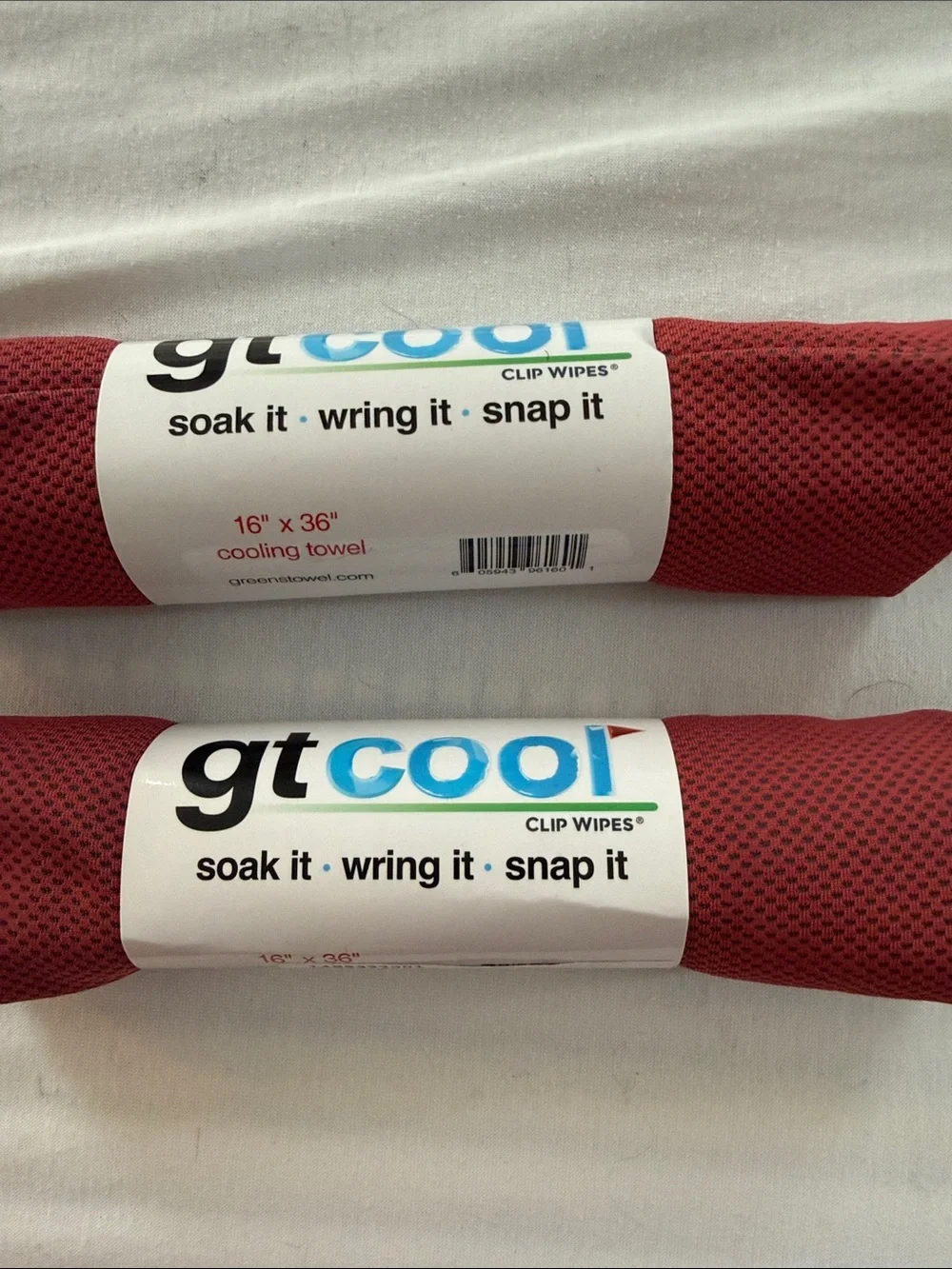 gtcool Red Cooling Towels - Set of 2